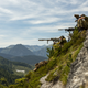 A Norwegian Army Telemark Battalion sniper team during the International Special Training Centre High-Angle/Urban Course at the Hochfilzen Training Area, Austria